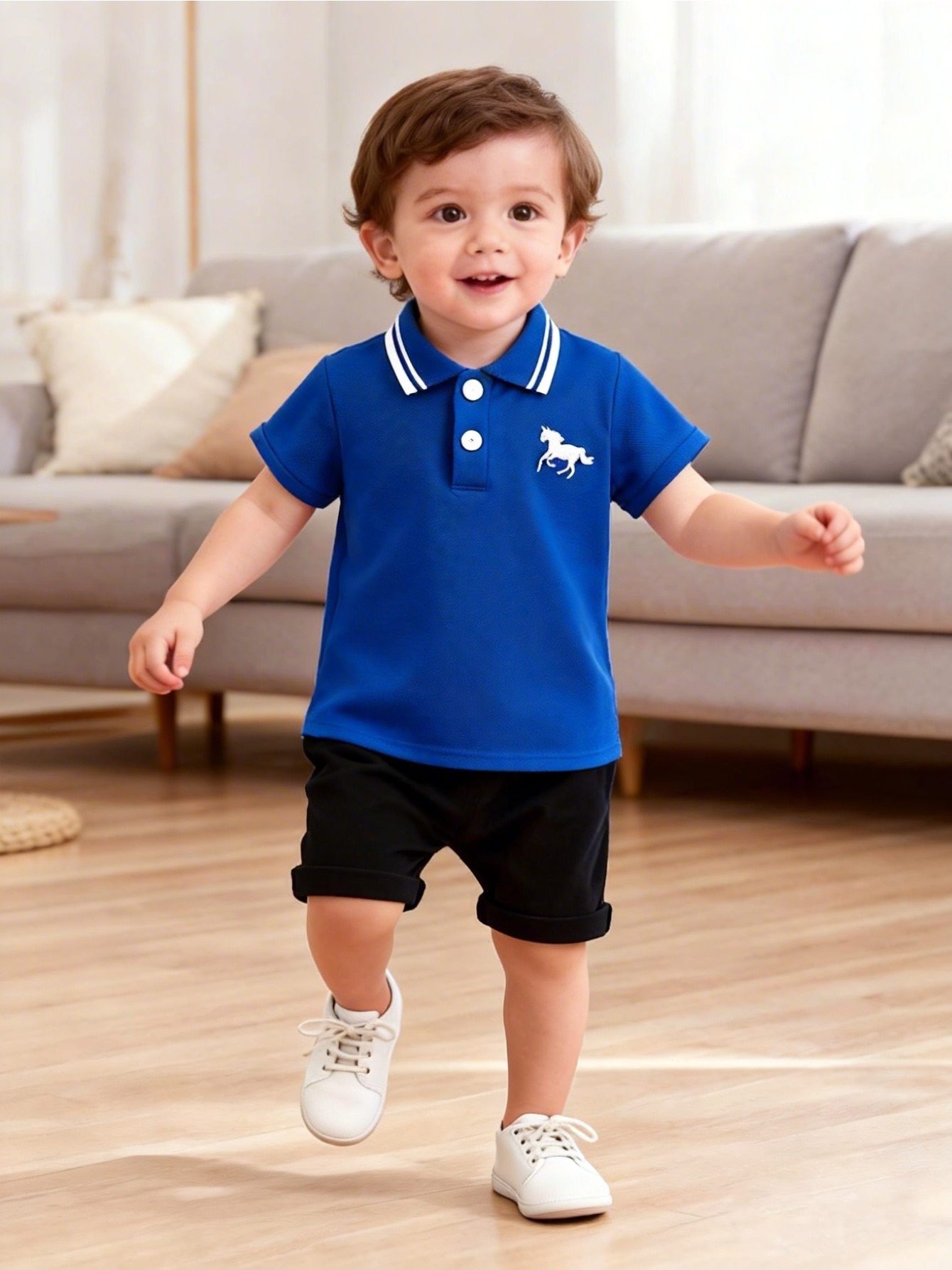 Baby Boy Polo Shirt (Blue)