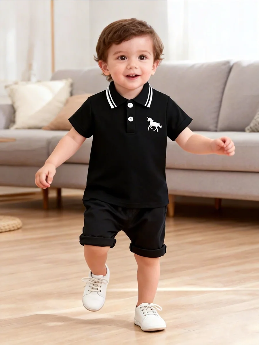 Baby Boy Polo Shirt (Black)