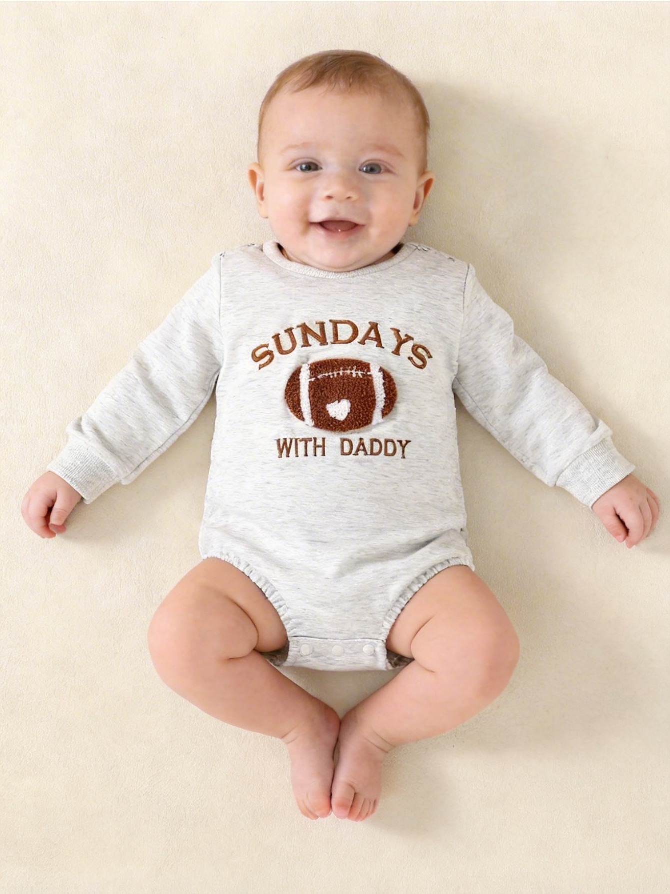 Baby Boy Letter Embroidery Romper